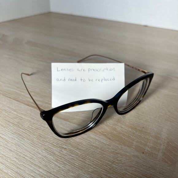 Prada VPR 11V-F 2AU-101 Eyeglasses Tortoise Shell Gold Frame 53-16-140 Italy - Picture 1 of 8
